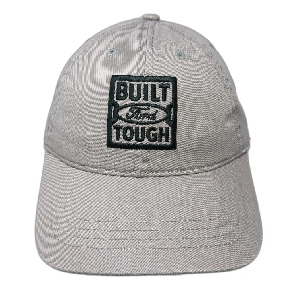 Cap America Baseball Cap Gray One Size Ford Built Tough Hat Slideback Cotton